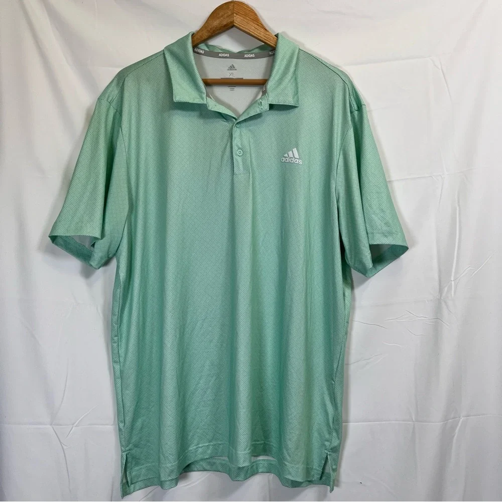 Adidas Shirt Mens XL Green Golf Polo Performance Outdoor‎ Tennis